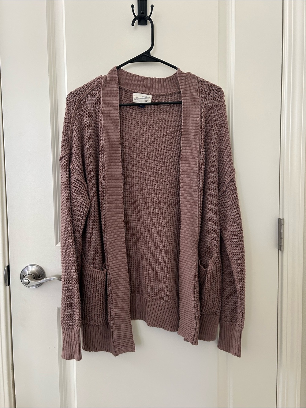Universal Thread Light Brown Open-Front Knit Cardigan